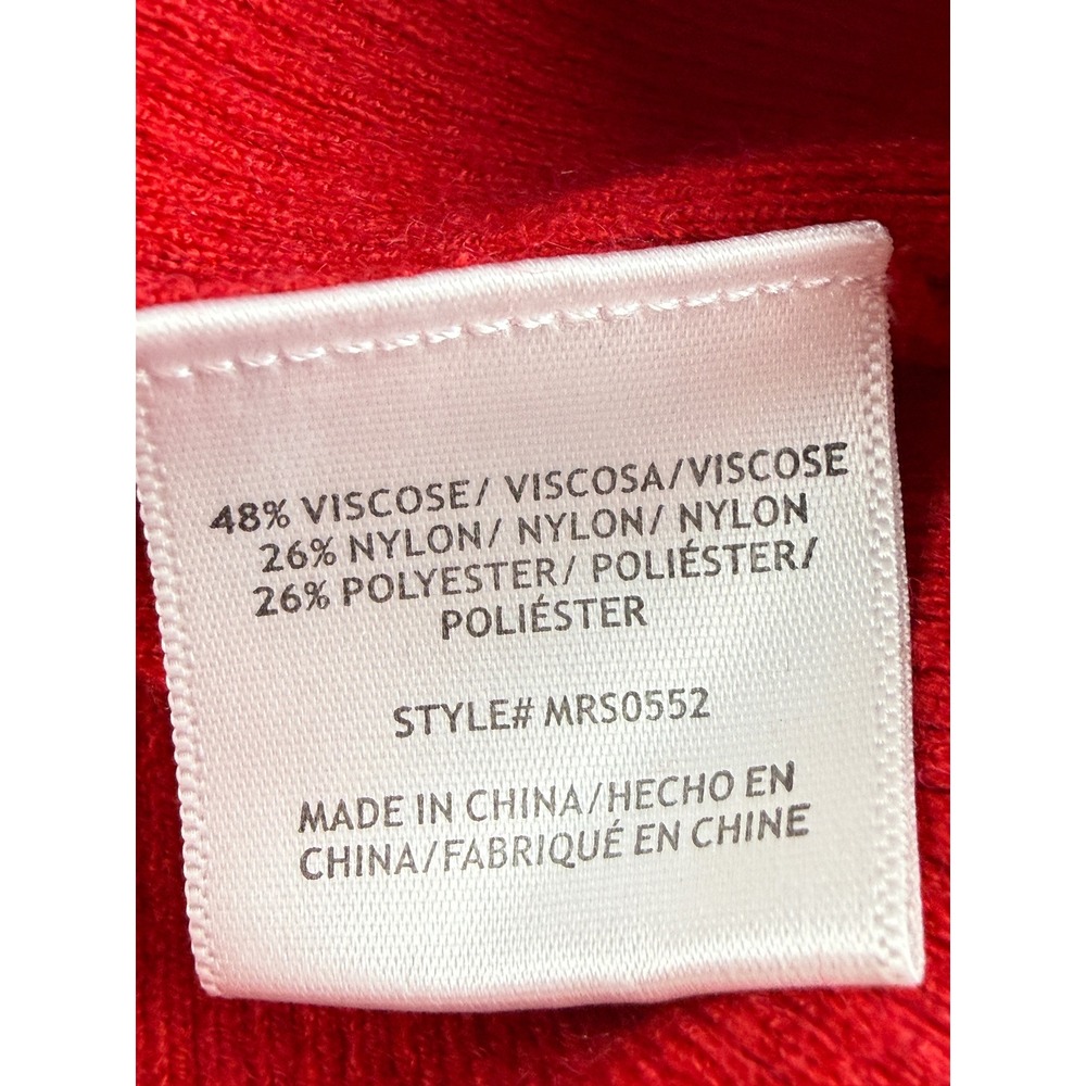 ModCloth Red White Trim Tie Neck Short Sleeve Knit Top Plus Size 3X MRS0552 - Picture 7 of 9